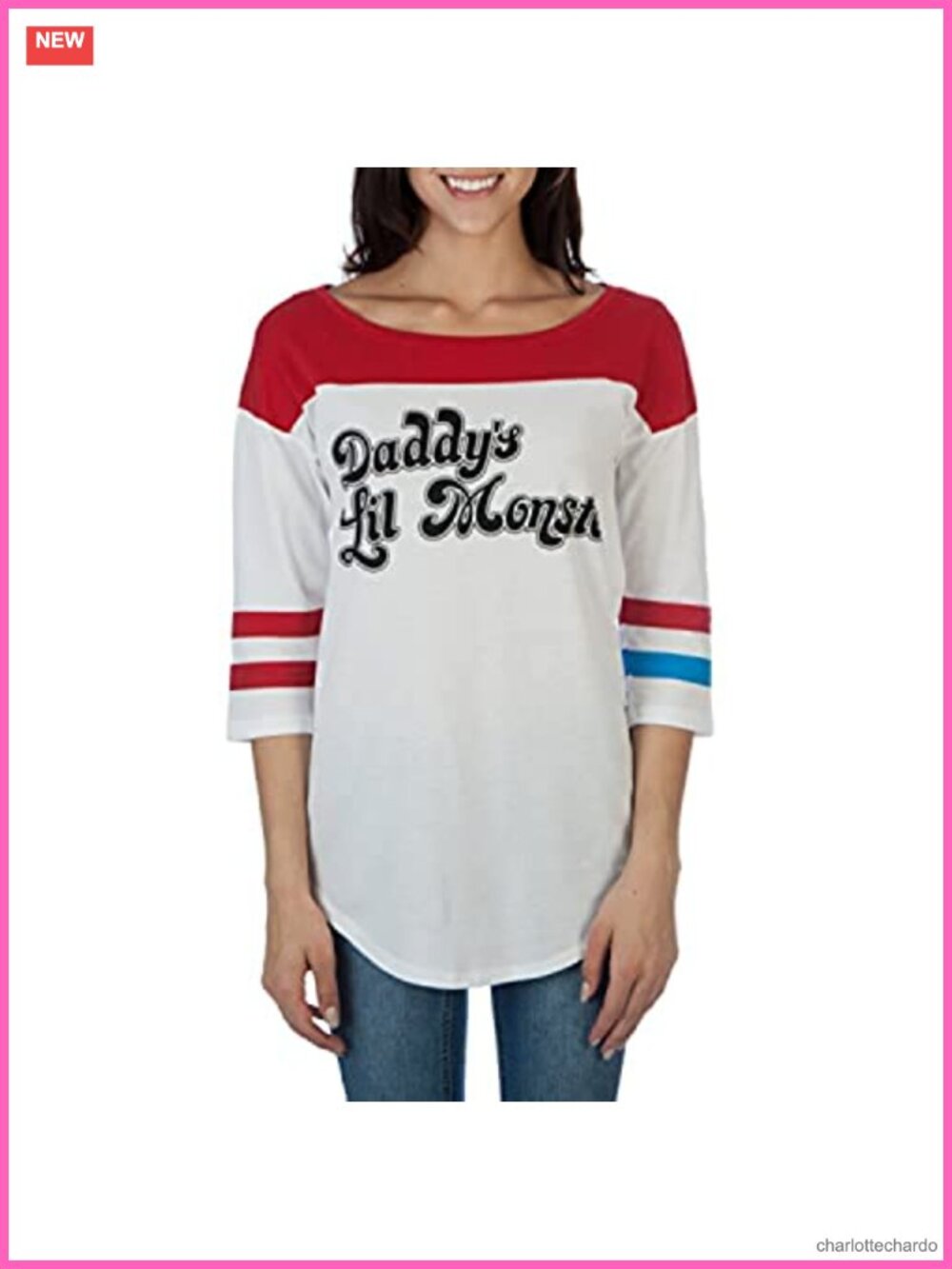 Harley Quinn Daddy's Lil Monster Juniors Raglan Tee